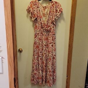 Knox Rose Floral Maxi Dress - Red and White